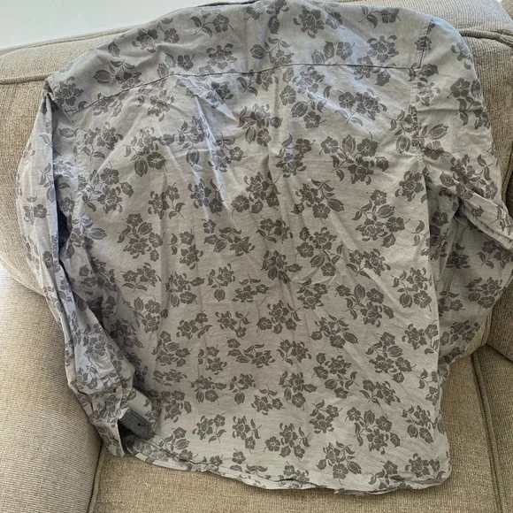 INC International Concepts Gray Floral Men's Shirt - Picture 6 of 6